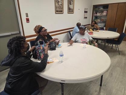 Fellowship dinner — congregation mingling VBS Day 1