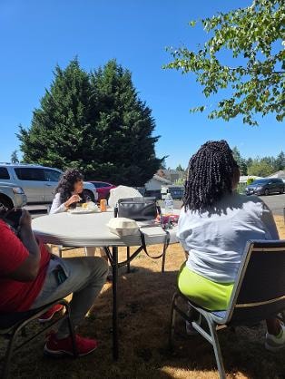 Participants enjoying the sunshine outdoors at VBS 2026 — MLK Memorial Baptist Church