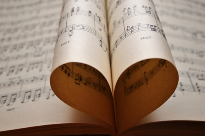 Sheet music representing the Music Ministry